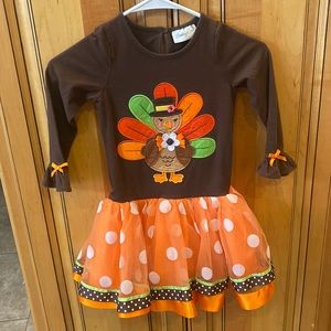 Emily Rose Turkey Dress Size 5 cute for Thanksgiving